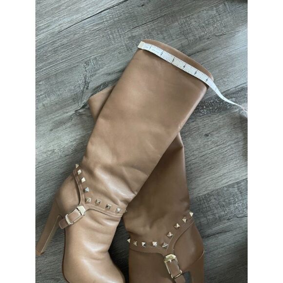 VALENTINO Tan Rockstud Accents Leather Boots Size 36EUR - Picture 16 of 16